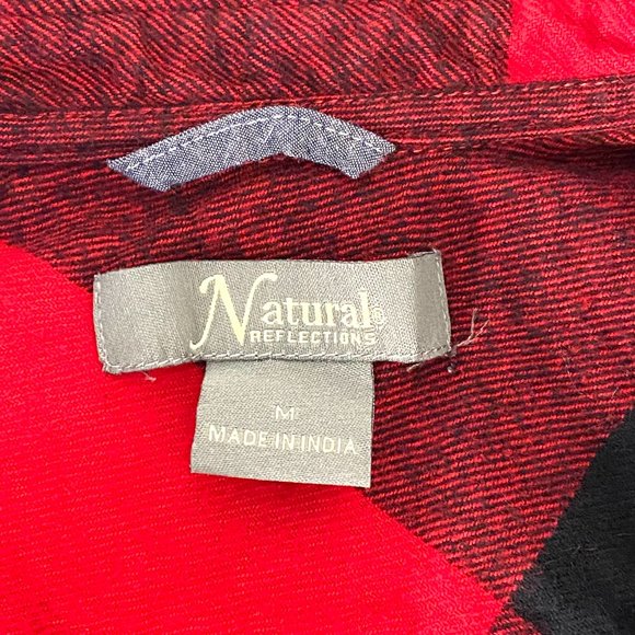 Natural Reflections 2 PACK Plaid Long Sleeve Button-Down Shirt Top - Picture 12 of 16